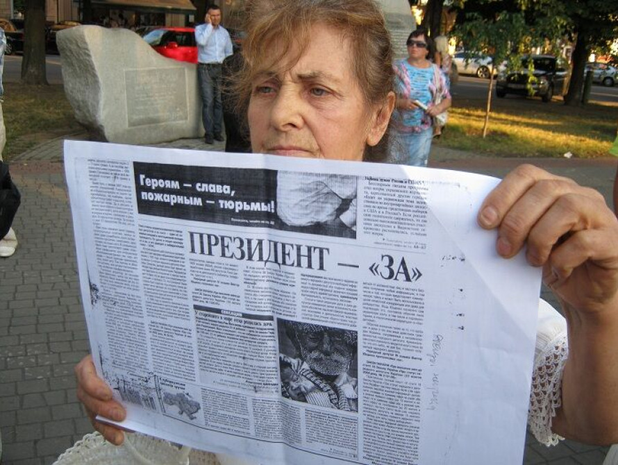 Во время визита Анатолия Гриценко в Запорожье произошел скандал