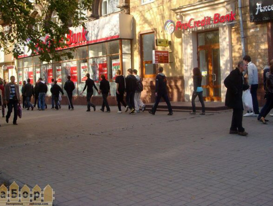 В Запорожье прошел флеш-моб "Толпа"