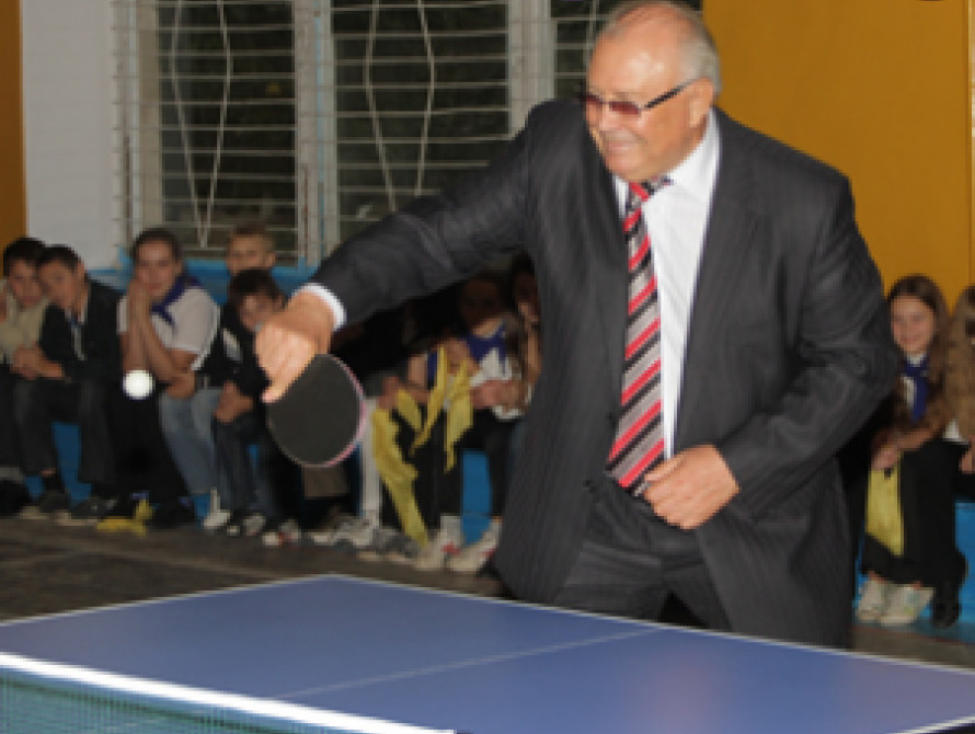 В Запорожье Евгений Карташов провел мастер-класс по настольному теннису