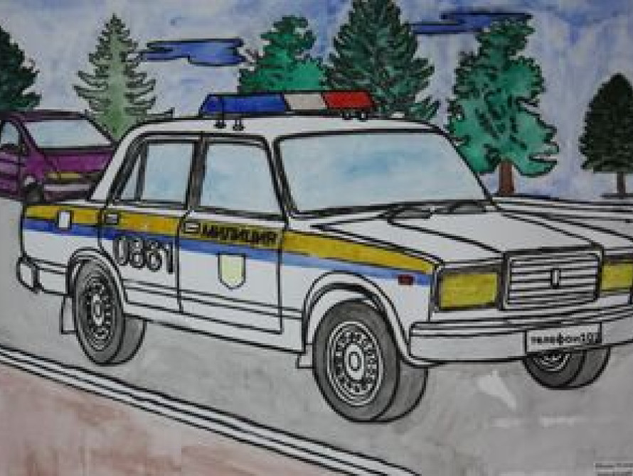 В Запорожье дети нарисовали наших милиционеров