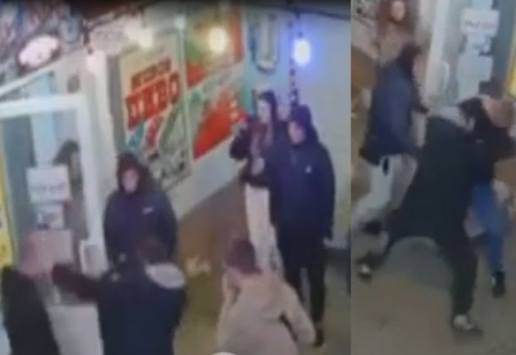В Запорожской области толпа молодых людей избила двух парней и девушку на улице (видео)