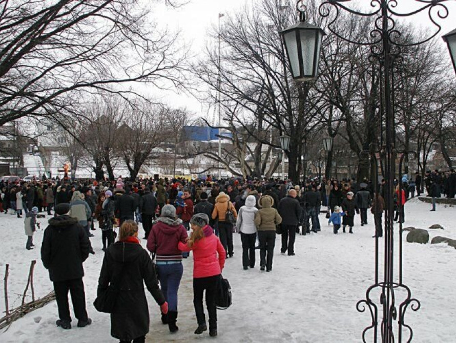 В Запорожье отпраздновали Рождество возле Дуба без пафоса