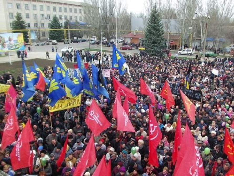 На акцию протеста в Гуляйполе съехались тысячи людей 