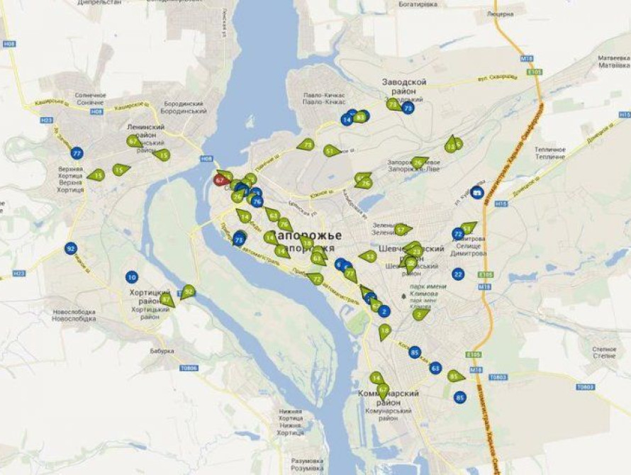 В Запорожье не все маршрутки появились на онлайн-карте