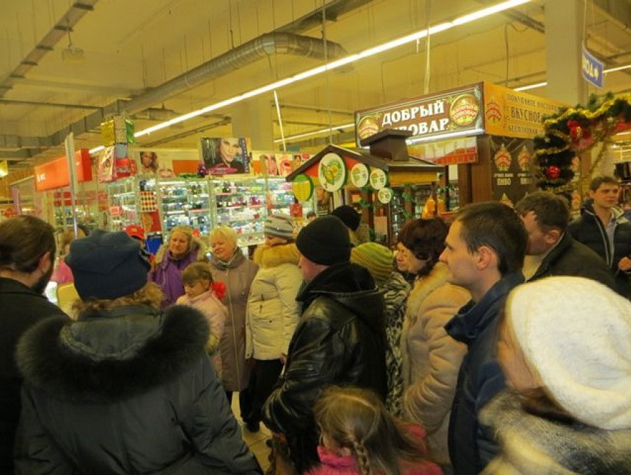 В Запорожье прошел Рождественский флешмоб