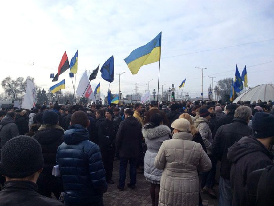 В Запорожье прошел самый малочисленный воскресный Евромайдан