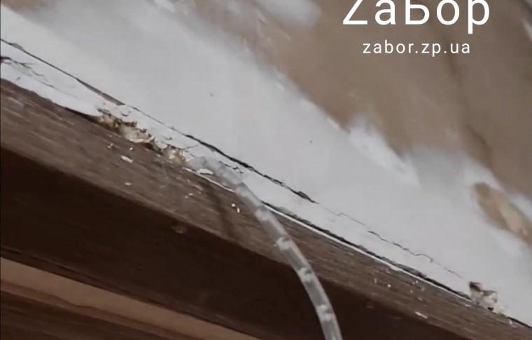 Запорожье в многоэтажке, чтобы спасти квартиру, в стены ставят капельницы (видео)