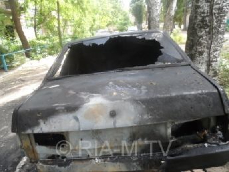 В Мелитополе сгорел автомобиль