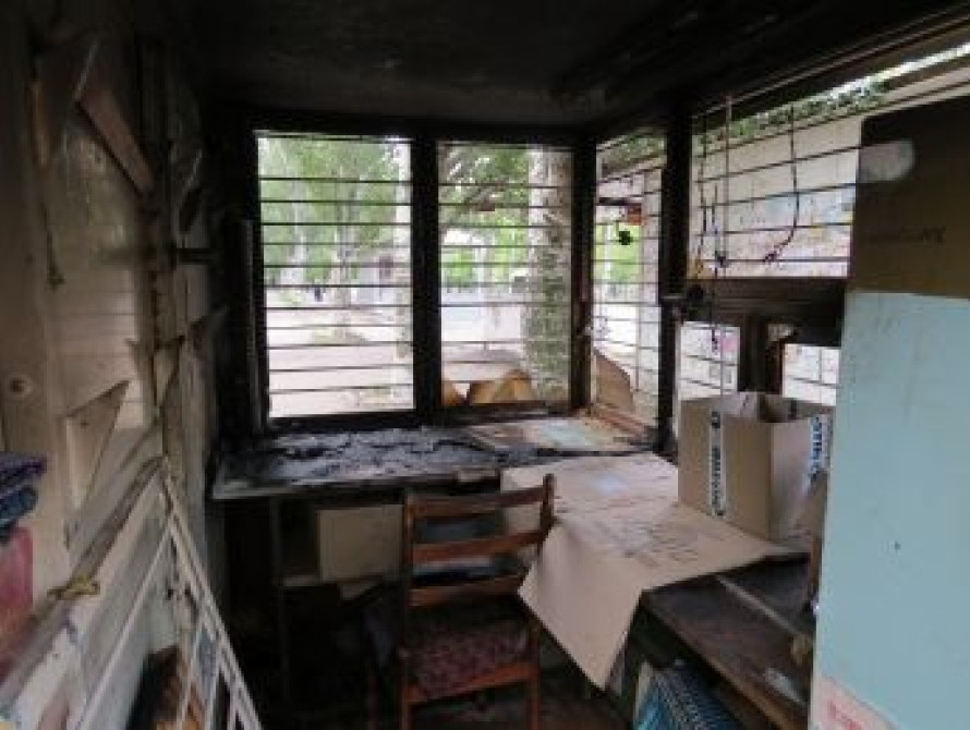 В Мелитополе горел киоск с прессой