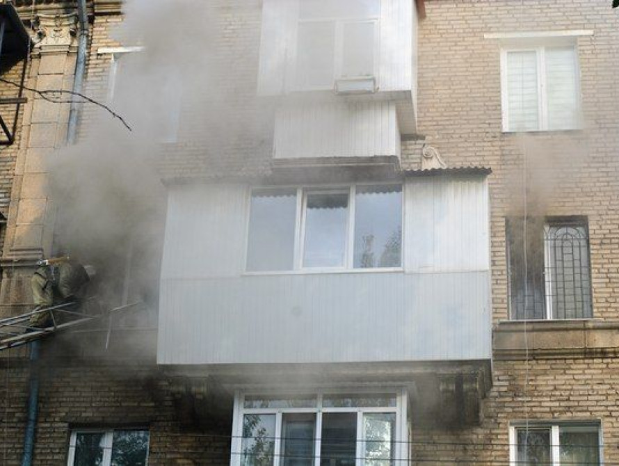 В Запорожье горела квартира в многоэтажке 