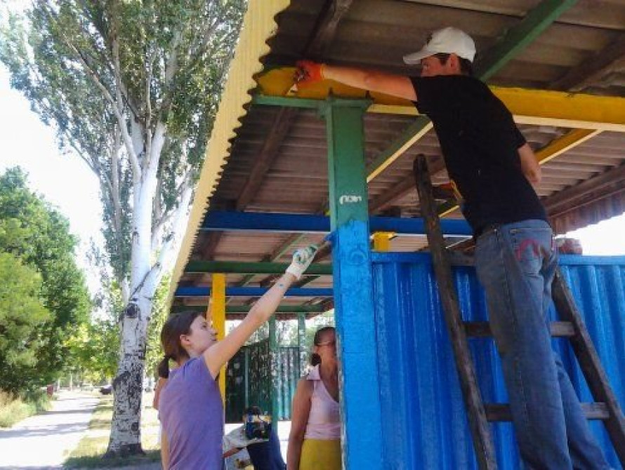 В Запорожье появилась еще одна патриотическая остановка
