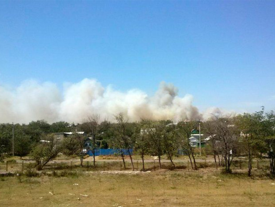 В Бердянске был пожар в районе АКЗ