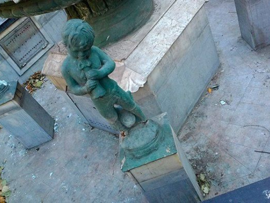 В Бердянске разбили  фонтан в центре города