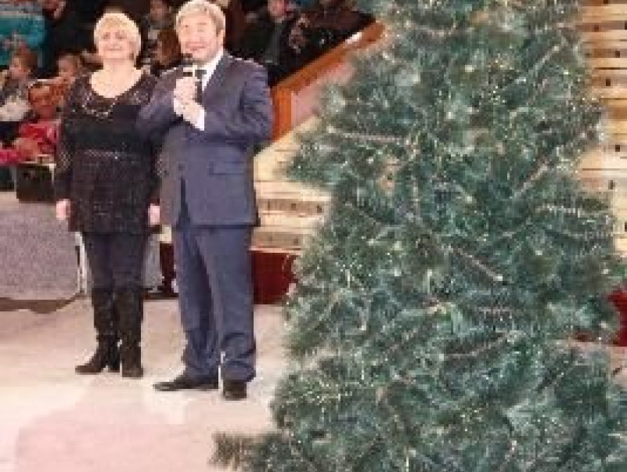 В Запорожье в цирке открыли елку мэра