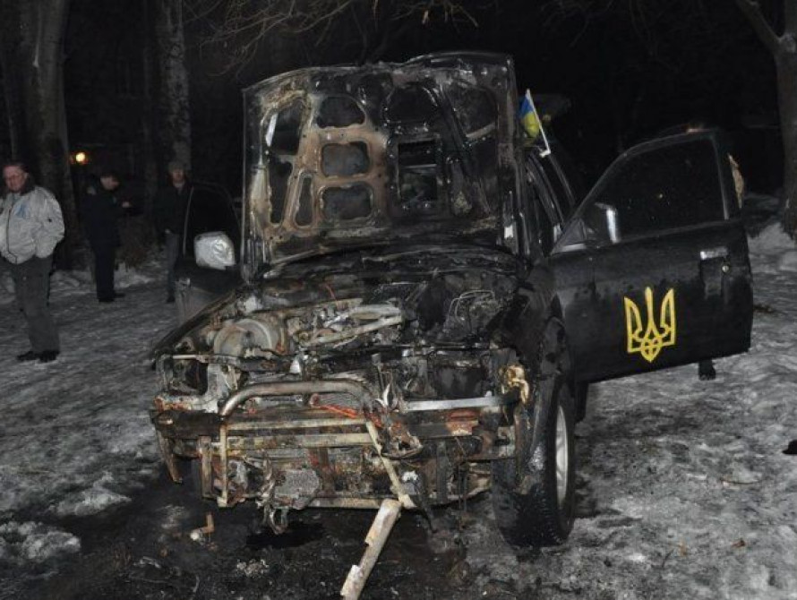 В Запорожье эксперты устанавливают причину возгоранию автомобиля Самообороны