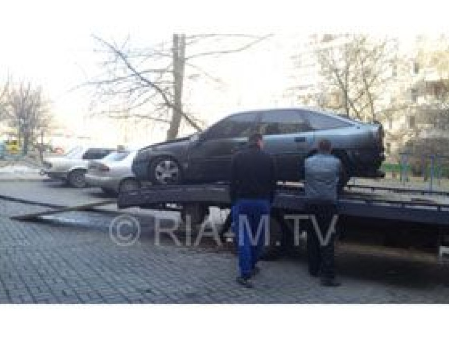 В Мелитополе сгорел автомобиль Opel (фото)