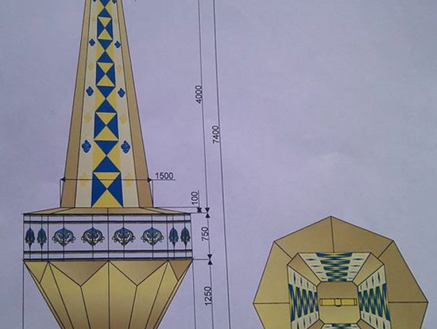 В Запорожье в парке, между долгостроем и не работающим "Амстором", установят стелу ко Дню Независимости (фото)