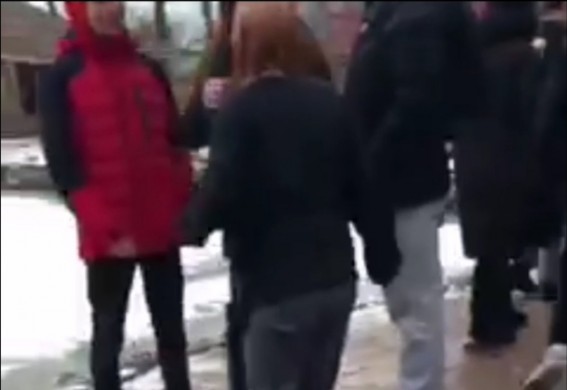 В Запорожской области девочка провалилась под лед на пруду (видео)