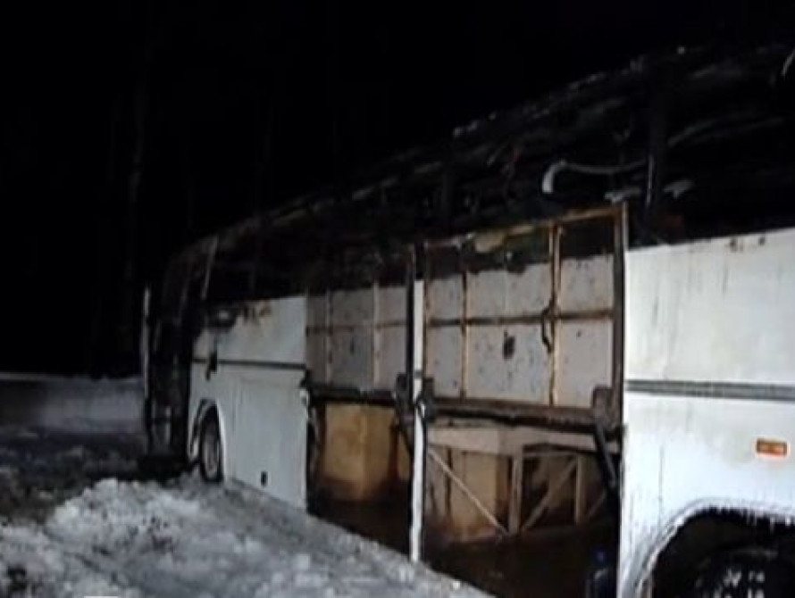 В Москве сгорел автобус из Запорожья, 1 человек погиб