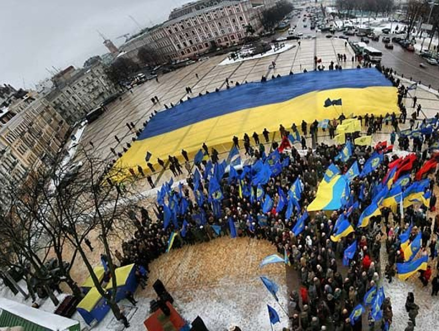 В Запорожье на Днепрогэсе "накрылся" флеш-моб в честь Дня Соборности